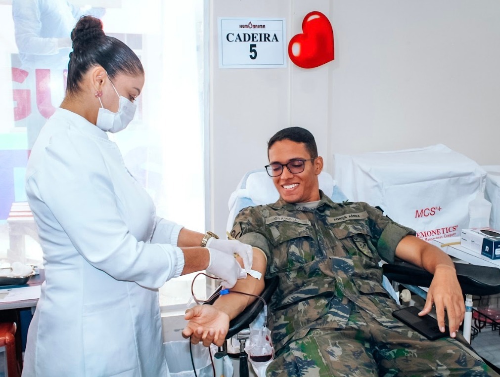 Hemoraima recebe apoio de militares da Base Aérea de Boa Vista