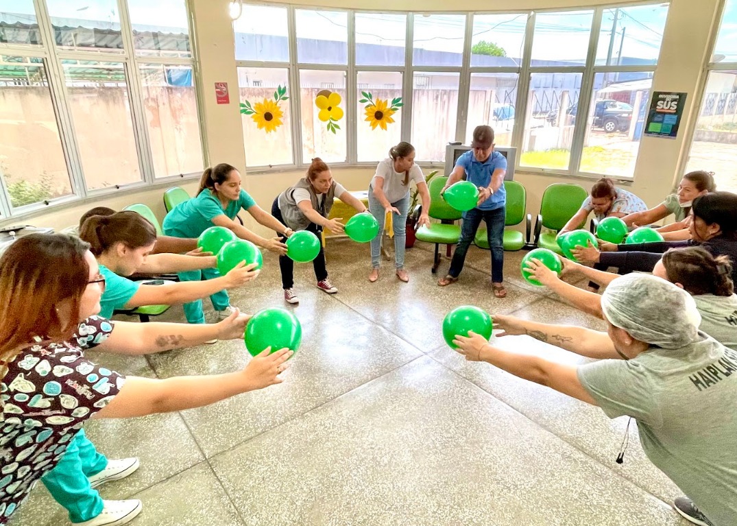 Saúde do trabalhador no ambiente de trabalho é tema de atividade no Hemoraima